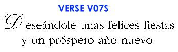 Dese�ndole unas felices fiestas y un pr�spero a�o nuevo. (S476)