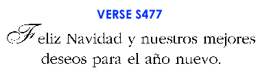 Feliz Navidad y nuestros mejores deseos para el a�o nuevo. (S477)