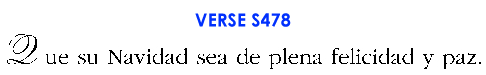 Que su Navidad sea de plena felicidad y paz. (S478)