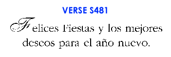 Felices Fiestas y los mejores deseos para el a�o nuevo. (S481)
