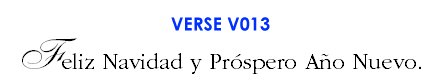 Feliz Navidad y Prospero Ano Nuevo. (V013)