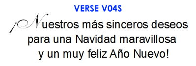 Nuestros mas sinceros deseos para una Navidad maravillosa y un muy feliz Ano Nuevo (V04S)