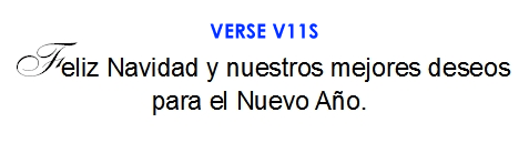 Feliz Navidad y nuestros mejores deseos para el Nuevo Ano. (V11S)