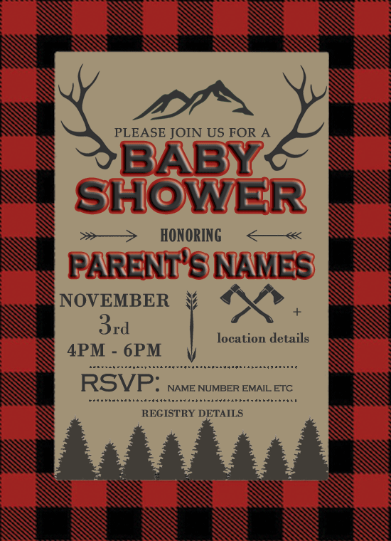 FC INVITES DEER ANTLER FLANNEL OPTION 3