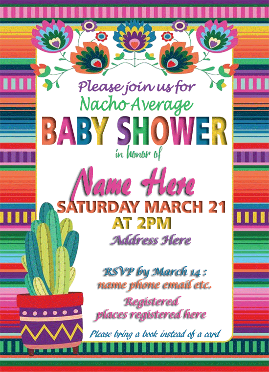 FULL COLOR INVITES FIESTA OPTION 4
