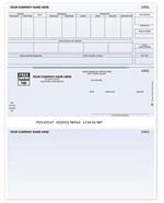 DLM332 Laser Middle Payroll Check Compatible with Timberline 8 1/2 x 11